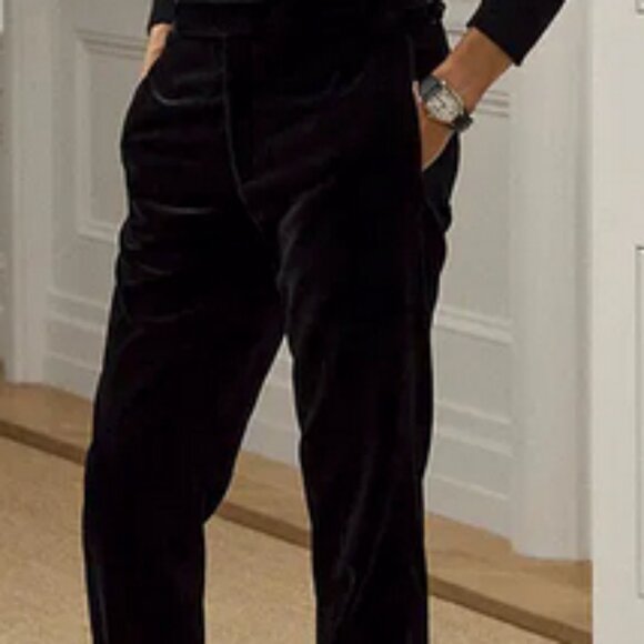 Ralph Lauren Men’s Slim Fit Black Velvet Trousers 28X32 – Luxury Cotton Velvet - Picture 1 of 2